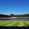 AUS VIC Melbourne 2017DEC26 MCG 002   " Karlie Schmidt "  and I met  " Ashley Gibson " , his wife  " Kalindi "  and her family who came over from New Zealand, outside Gate 4 and were seated in the shade at the  " Square Leg "  boundary, prior to the first ball being bowled in the 3rd Test. : - DATE, - PLACES, - TRIPS, 10's, 2017, 2017 - More Miles Than Santa, Australia, Day, December, Melbourne, Melbourne Cricket Ground, Month, Tuesday, VIC, Year